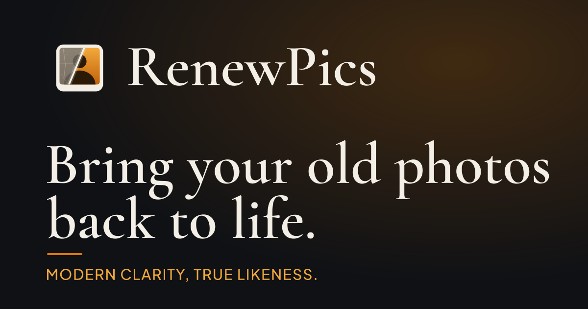 RenewPics — photo restoration app by Miramar Labs